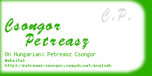 csongor petreasz business card